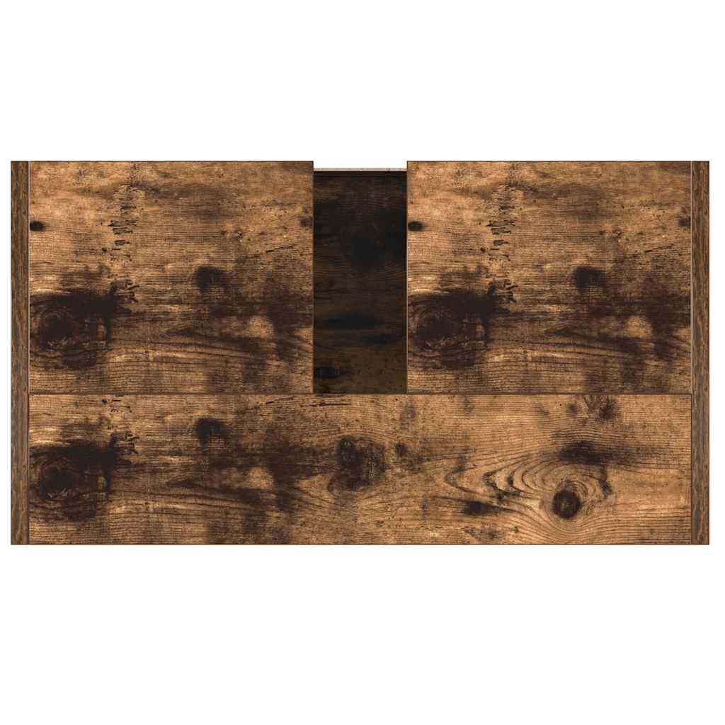 vidaXL Ντουλάπι Μπάνιου Καπνιστή Δρυς 60x33x61 εκ. Επεξεργασμένο Ξύλο