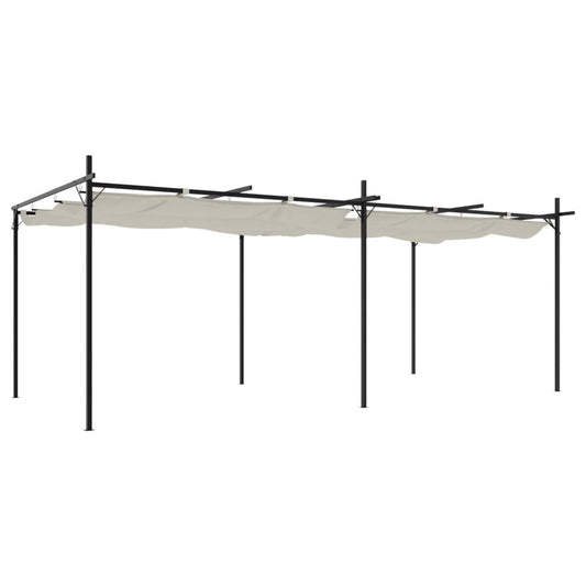 vidaXL Πέργκολα με Πτυσσόμενη Οροφή Κρεμ 295 x 292 x 230 εκ.