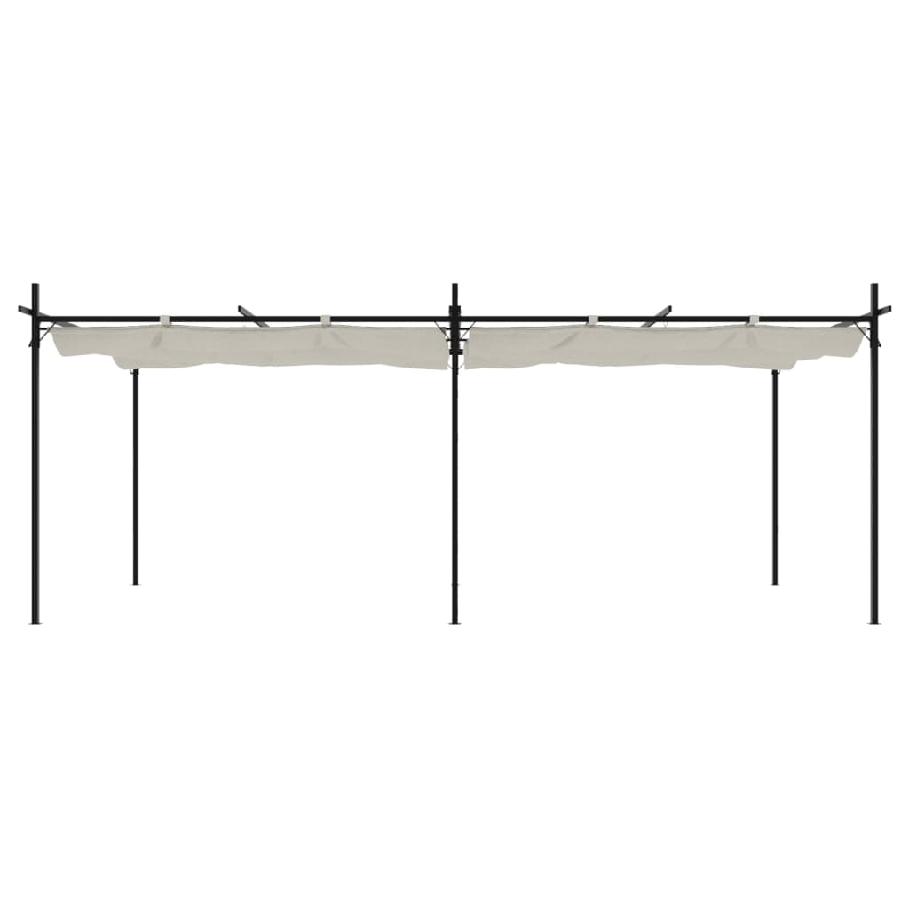 vidaXL Πέργκολα με Πτυσσόμενη Οροφή Κρεμ 295 x 292 x 230 εκ.