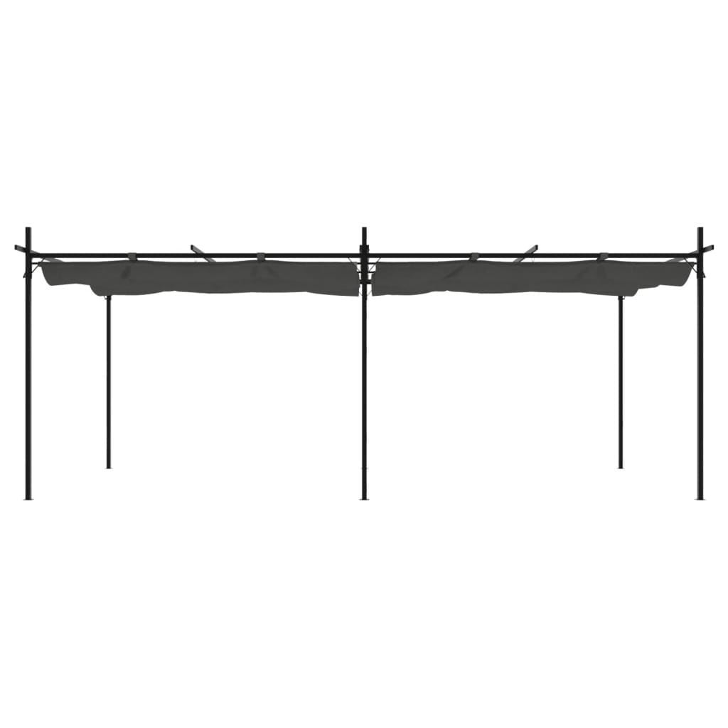 vidaXL Πέργκολα με Πτυσσόμενη Οροφή Ανθρακί 589 x 292 x 230 εκ.