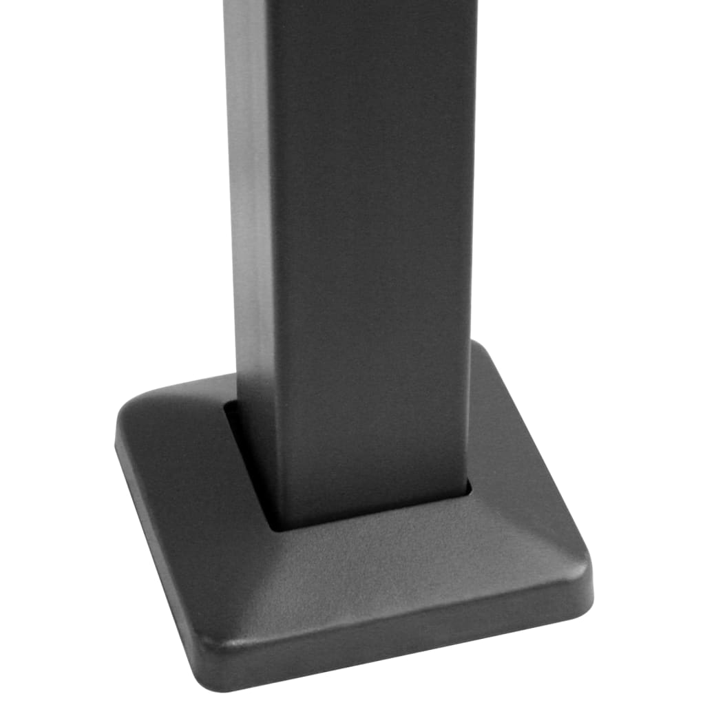 vidaXL Κιόσκι Μπάρμπεκιου με Πλαϊνά Ράφια Ανθρακί 240x150x243εκ Ατσάλι