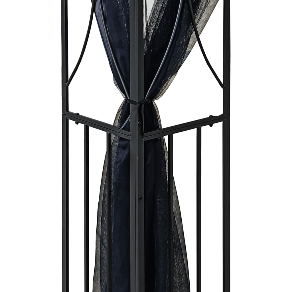 vidaXL Κιόσκι με Πλευρικά Τοιχώματα Ανθρακί 400x300x270 εκ. από Ατσάλι