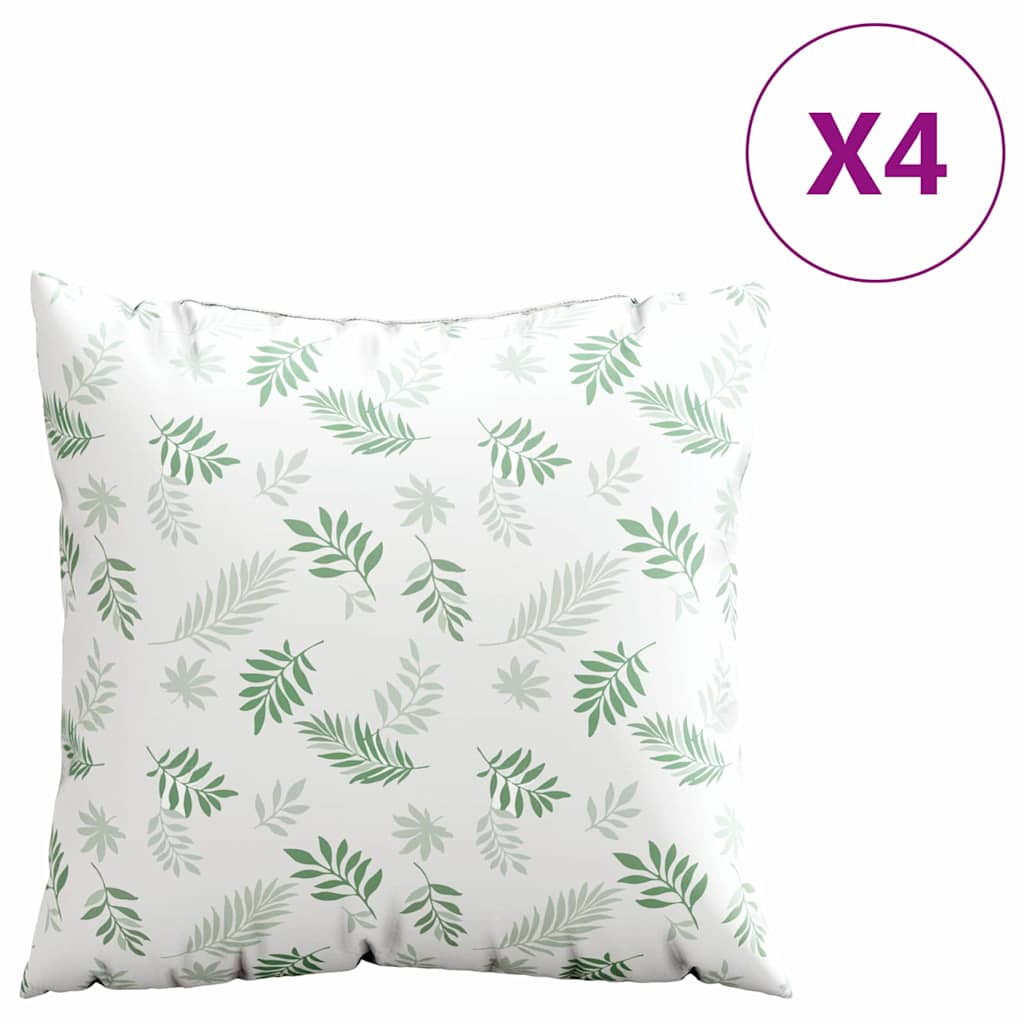 vidaXL Διασκορπισμένα Μαξιλάρια 4 pcs Ύφασμα Πολυεστέρα Σχέδιο Φύλλου