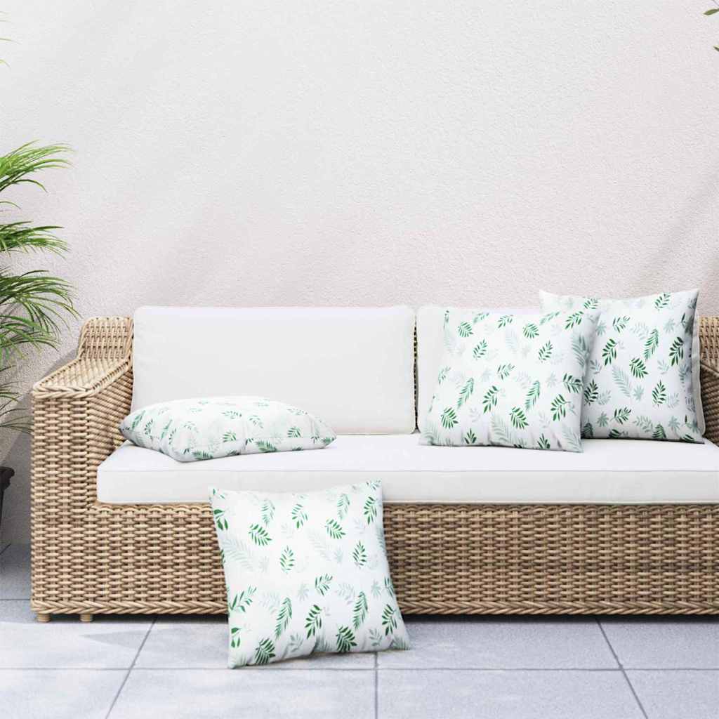 vidaXL Διασκορπισμένα Μαξιλάρια 4 pcs Ύφασμα Πολυεστέρα Σχέδιο Φύλλου