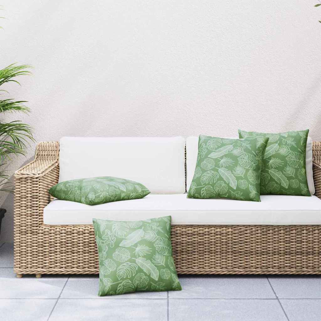 vidaXL Διασκορπισμένα Μαξιλάρια Φύλλο 4 pcs Σχέδιο Φύλλου 50 x 50 cm