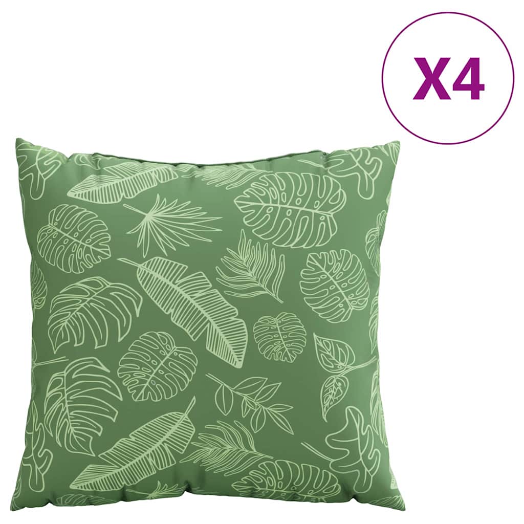 vidaXL Διασκορπισμένα Μαξιλάρια Φύλλο 4 pcs Σχέδιο Φύλλου 50 x 50 cm