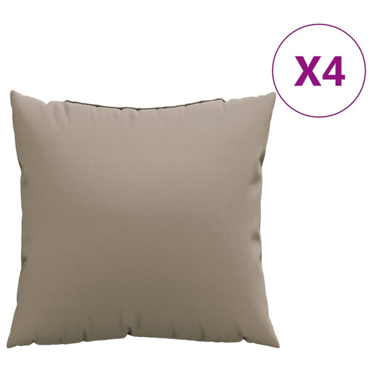 vidaXL Μαξιλάρια Καναπέ 4 τεμ. Taupe 60x60 εκ. Υφασμάτινα