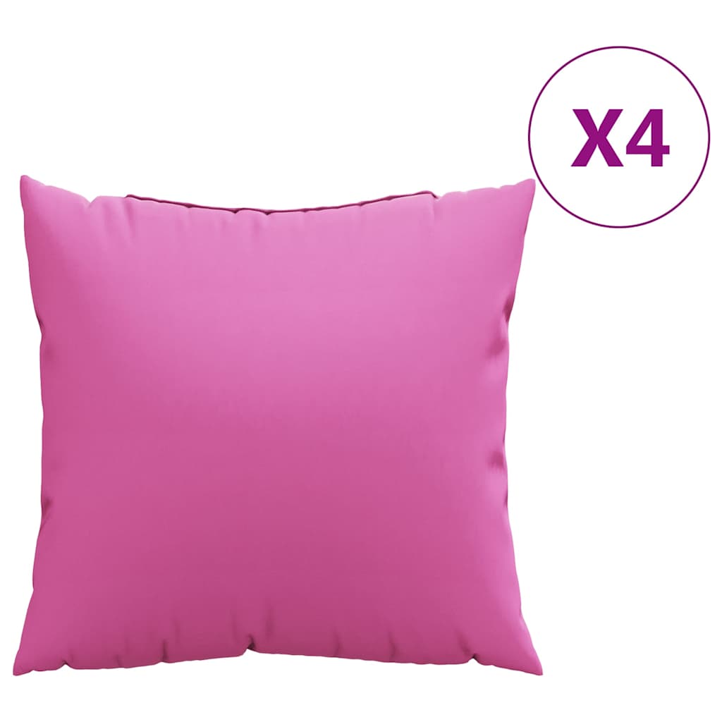 vidaXL Μαξιλάρια Throw 4 pcs Ροζ 60 x 60 cm ύφασμα