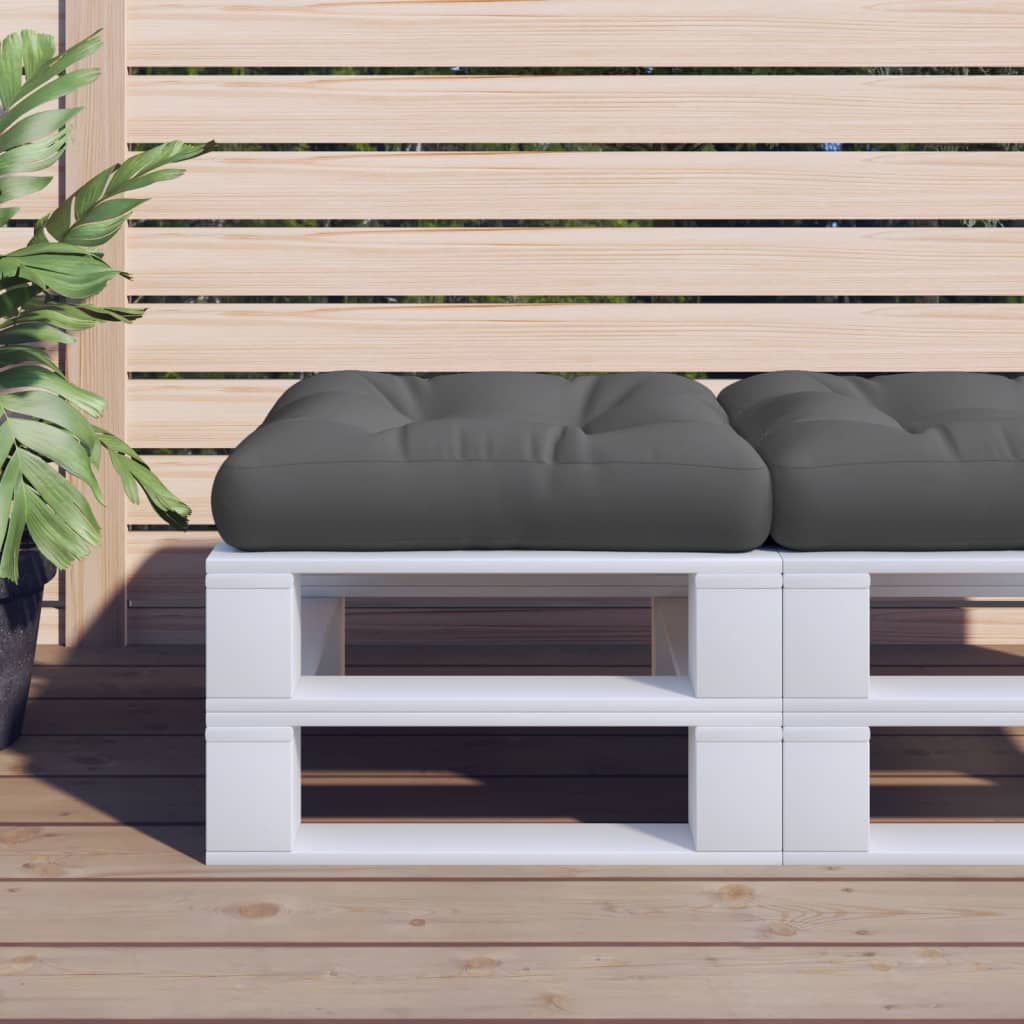 vidaXL Μαξιλάρι Παλέτας Ανθρακί 60 x 60 x 12 εκ. Υφασμάτινο