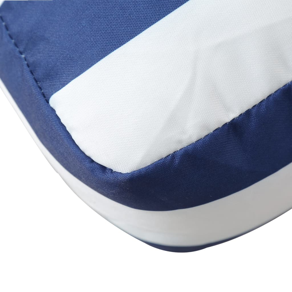 vidaXL Μαξιλάρι Παλέτας Μπλε & Λευκό Ριγέ 80 x 40 x 12 εκ. Υφασμάτινο