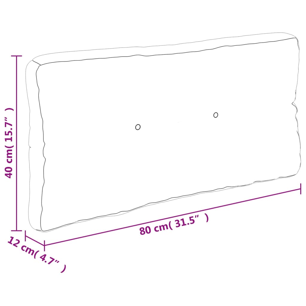 vidaXL Μαξιλάρι Παλέτας Μπλε & Λευκό Ριγέ 80 x 40 x 12 εκ. Υφασμάτινο