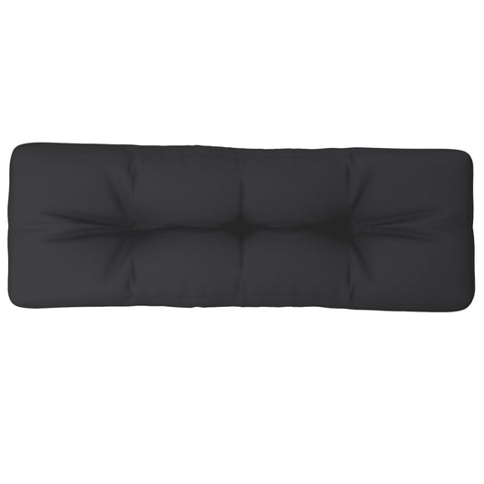vidaXL Μαξιλάρι Παλέτας Μαύρο 120 x 40 x 12 εκ. Υφασμάτινο
