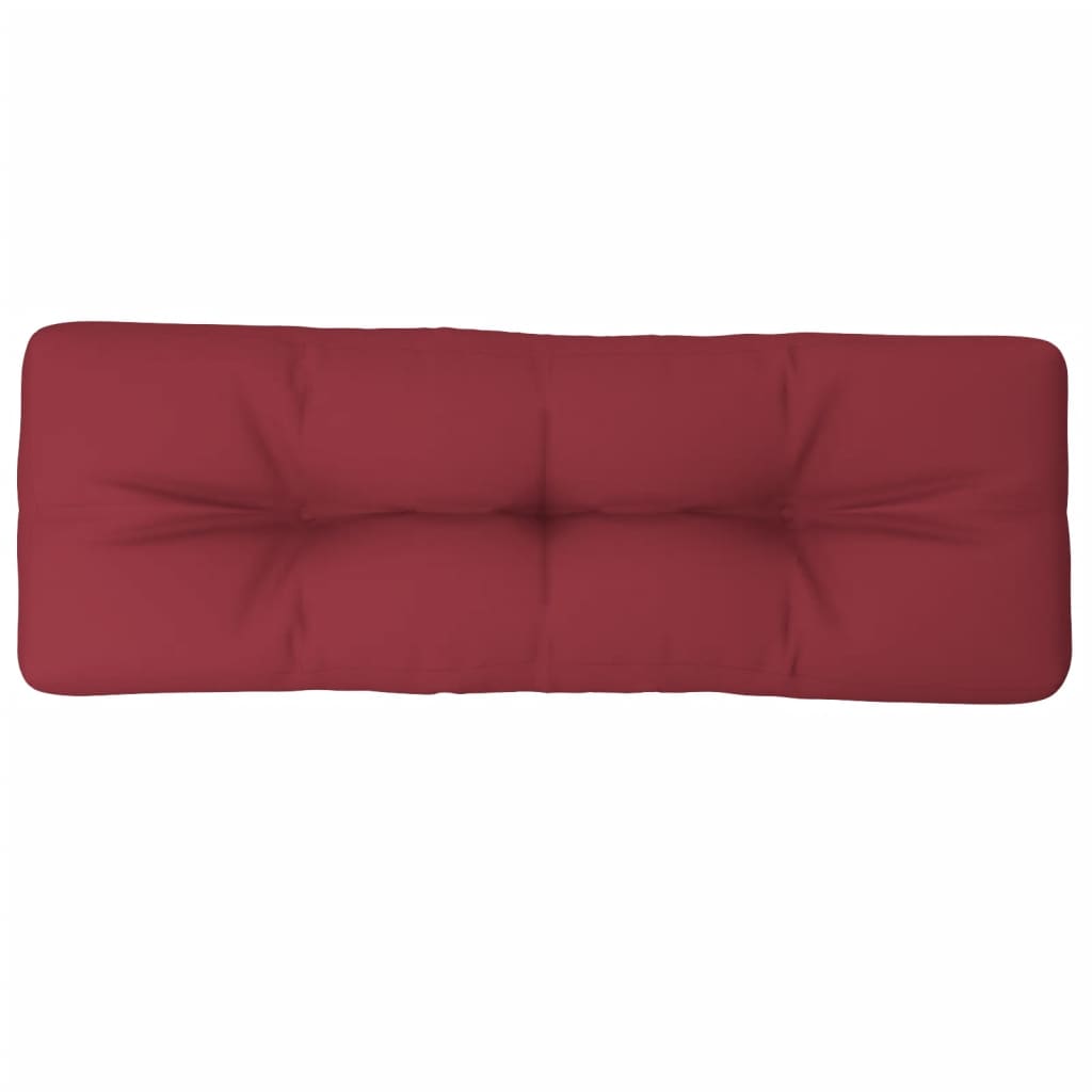 vidaXL Μαξιλάρι Παλέτας Μπορντό 120 x 40 x 12 εκ. Υφασμάτινο