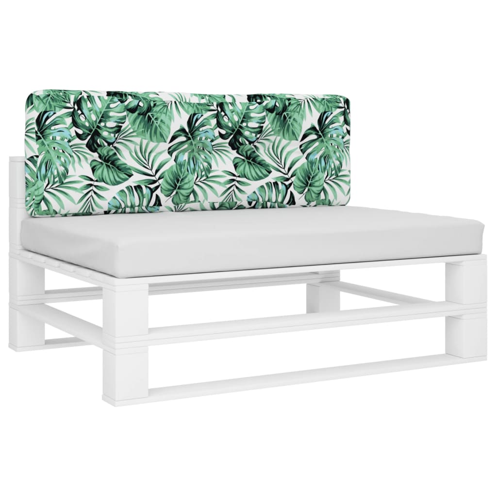 vidaXL Μαξιλάρι Παλέτας με Σχέδιο Φύλλων 120 x 40 x 12 εκ. Υφασμάτινο