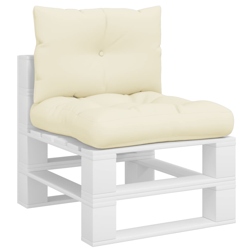 vidaXL Μαξιλάρια Παλέτας 2 τεμ. Κρεμ Υφασμάτινα