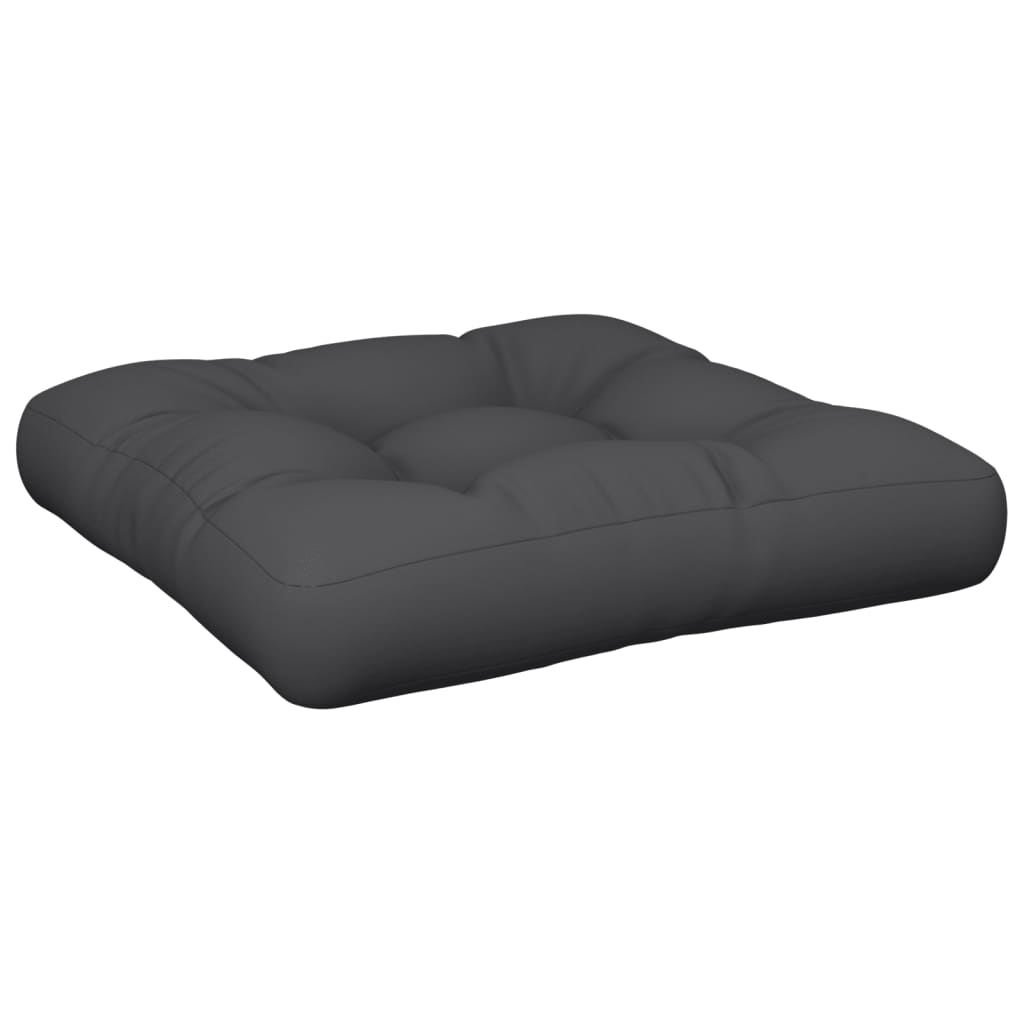vidaXL Μαξιλάρα Δαπέδου / Παλέτας Μαύρη 60x61,5x10 εκ. Βαμβακερή