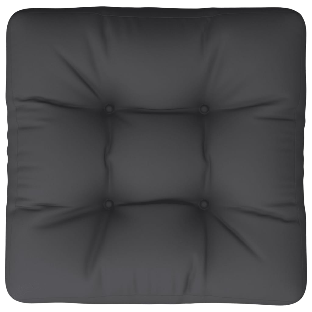 vidaXL Μαξιλάρα Δαπέδου / Παλέτας Μαύρη 60x61,5x10 εκ. Βαμβακερή