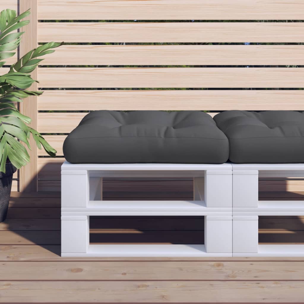 vidaXL Μαξιλάρα Δαπέδου / Παλέτας Μαύρη 60x61,5x10 εκ. Βαμβακερή