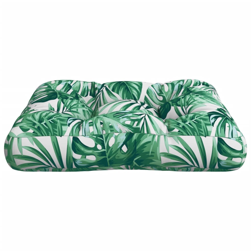 vidaXL Μαξιλάρι Παλέτας με Σχέδιο Φύλλων 60 x 61,5 x 10 εκ. Υφασμάτινο