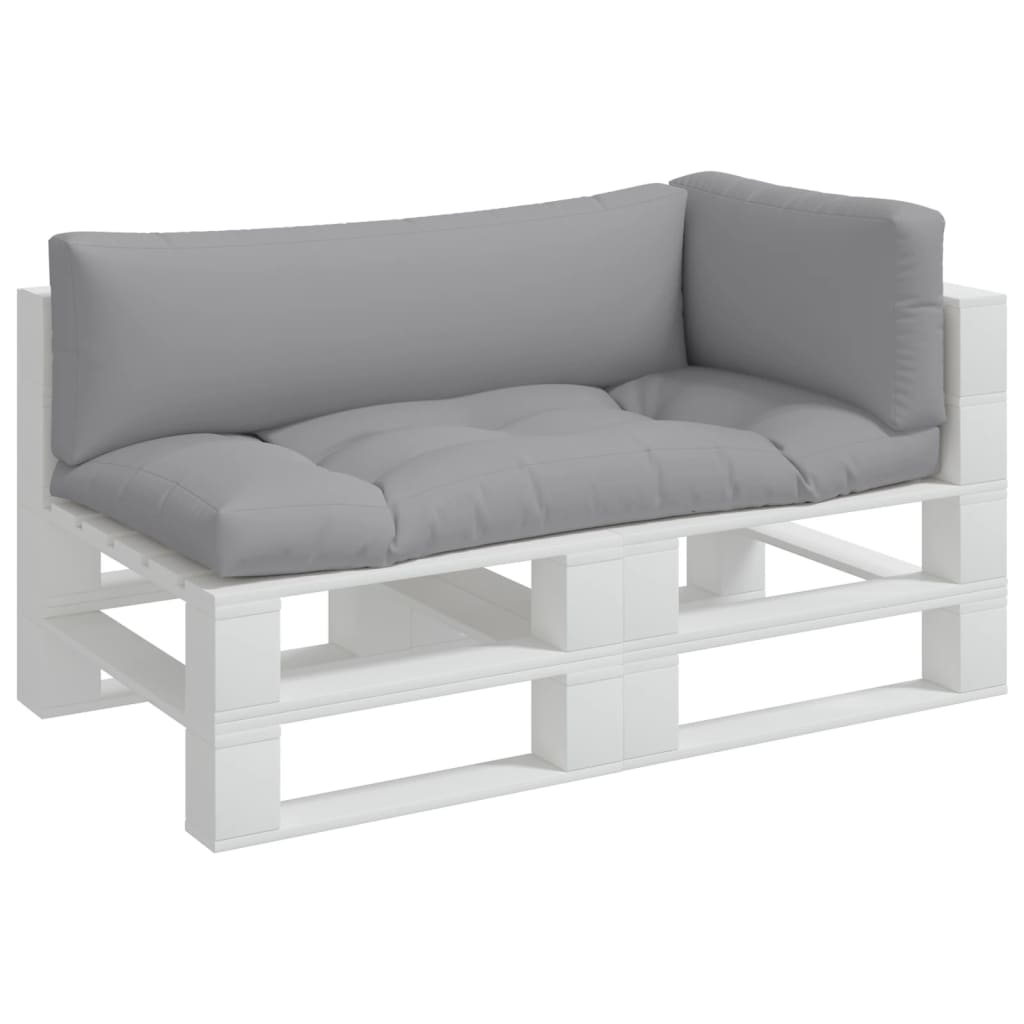 vidaXL Μαξιλάρια Παλέτας 3 τεμ. Γκρι Υφασμάτινα