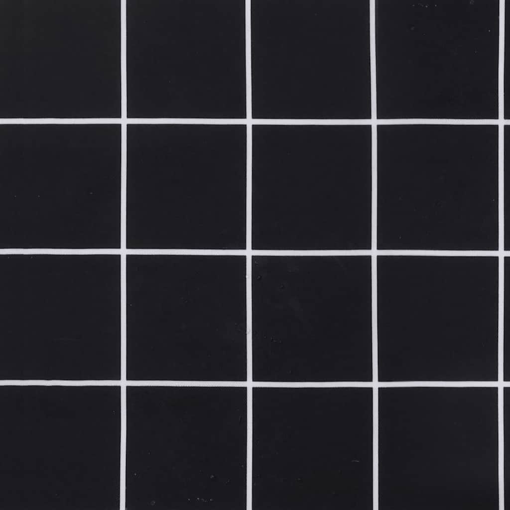 vidaXL Μαξιλάρια Καρέκλας 2 τεμ. Μαύρο Καρό 40 x 40 x 4 εκ. Υφασμάτινα