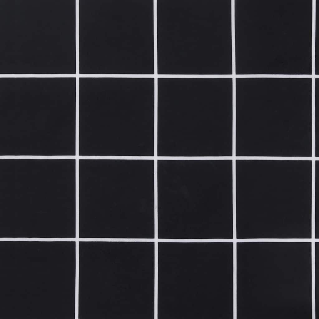 vidaXL Μαξιλάρι Πάγκου Κήπου Μαύρο Καρό 120x50x4 εκ. Ύφασμα Oxford