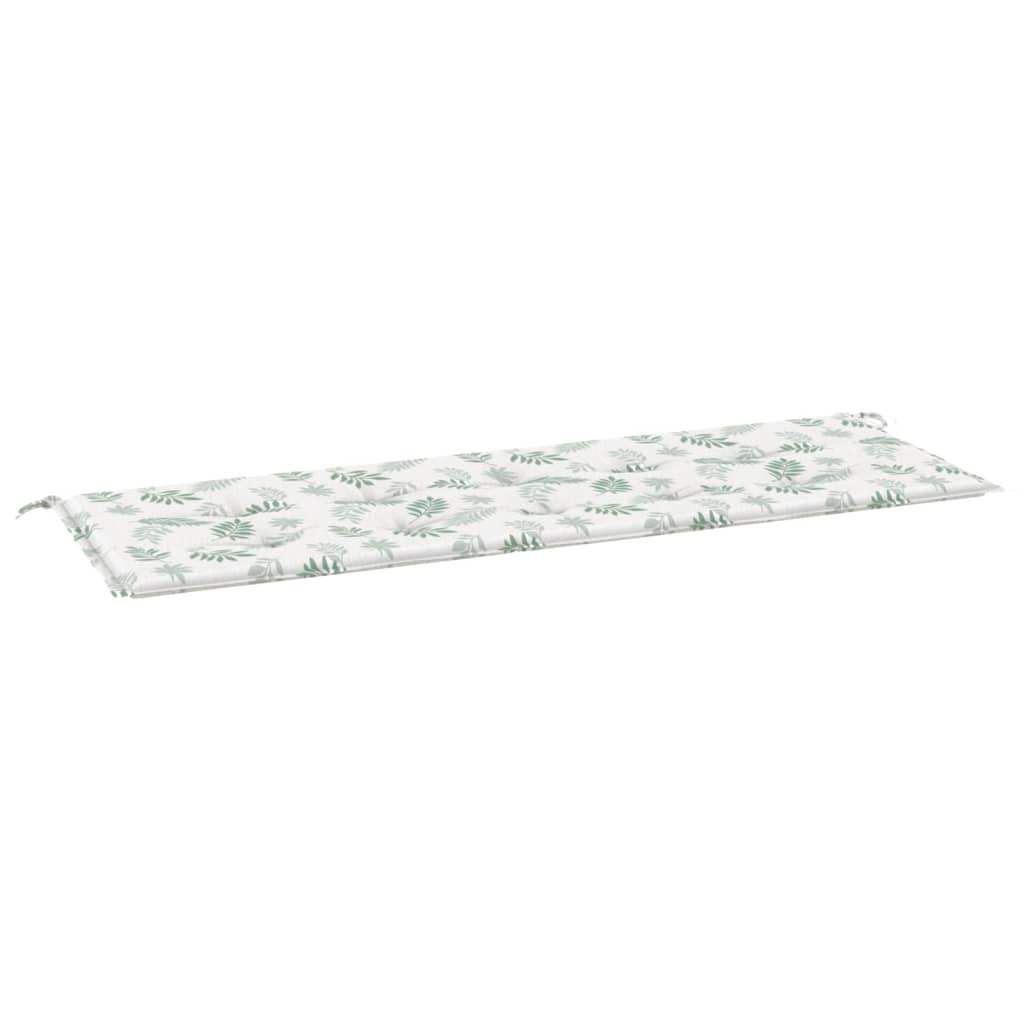 vidaXL Μαξιλάρι Πάγκου Κήπου Σχέδιο Φύλλων 150x50x3 εκ. Ύφασμα Oxford
