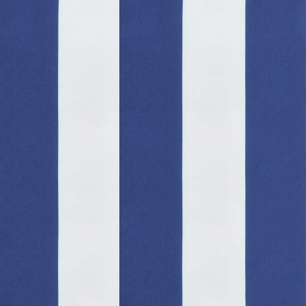 vidaXL Μαξιλάρι Παγκάκι Κήπου Ριγέ Μπλε και λευκό 180 x 50 x 4 cm