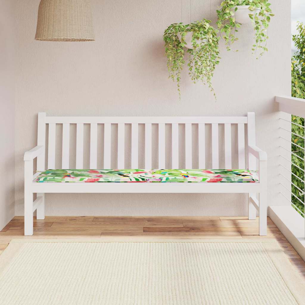 vidaXL Pad για Παγκάκι Floral Πολύχρωμο 150 x 50 x 3 cm Ύφασμα Όξφορντ