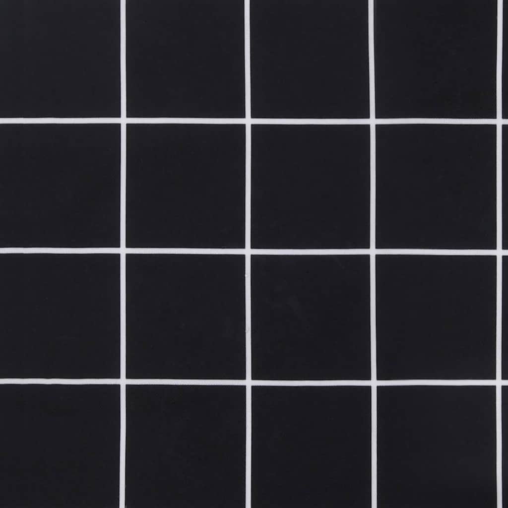 vidaXL Μαξιλάρι Πάγκου Μαύρο Καρό 200x50x4 εκ. Ύφασμα Oxford