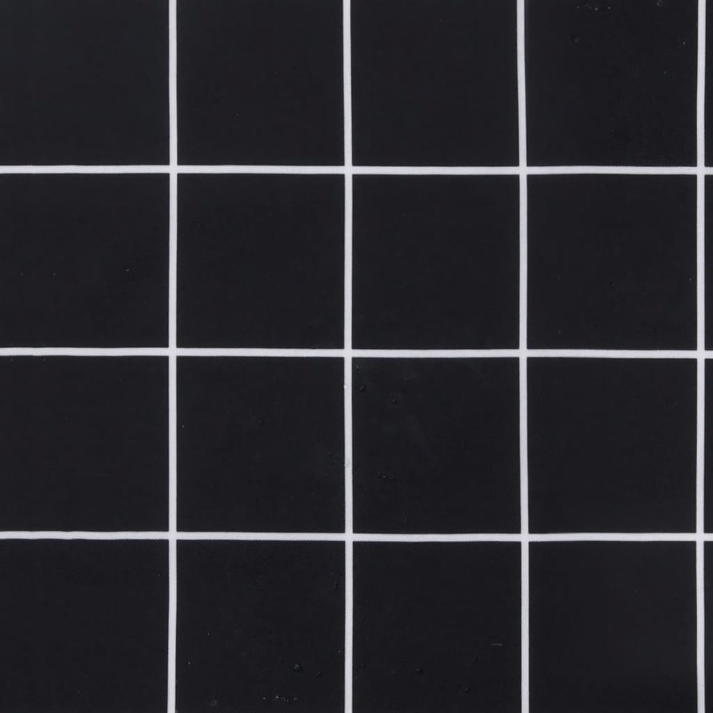 vidaXL Μαξιλάρια Καρέκλας με Ψηλή Πλάτη 2 τεμ. Μαύρα Καρό Υφασμάτινα