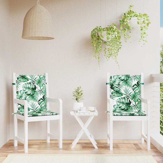 vidaXL Μαξιλάρια Πλάτης Φύλλο 2 pcs Σχέδιο Φύλλου 100 x 50 x 3 cm