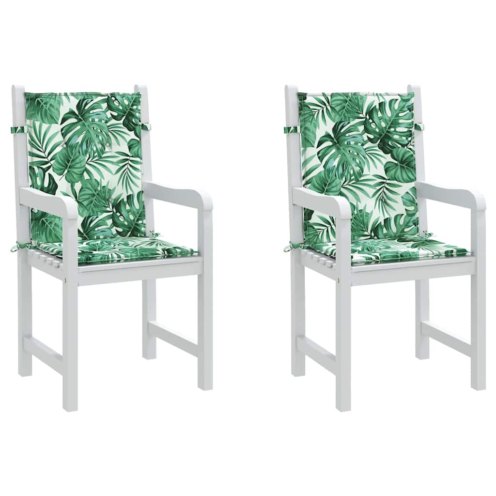 vidaXL Μαξιλάρια Πλάτης Φύλλο 2 pcs Σχέδιο Φύλλου 100 x 50 x 3 cm