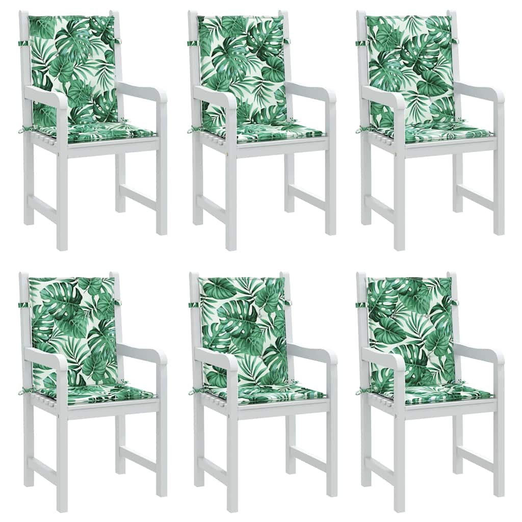 vidaXL Μαξιλάρια Πλάτης Φύλλο 6 pcs Σχέδιο Φύλλου 100 x 50 x 3 cm