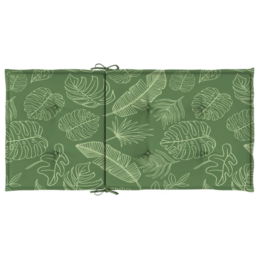 vidaXL Μαξιλάρια Καρέκλας με Πλάτη 2 τεμ. Σχέδιο με Φύλλα Υφασμάτινα