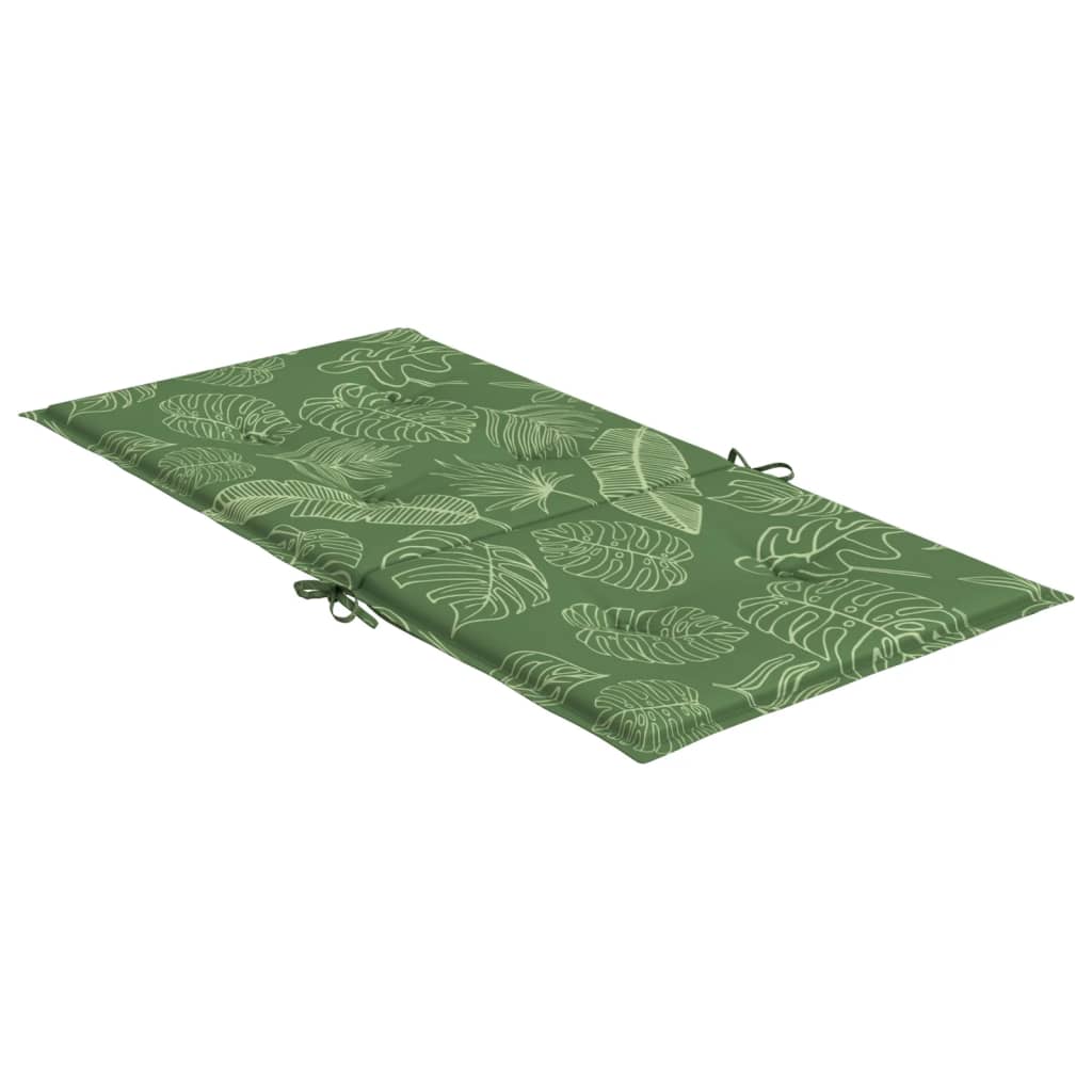 vidaXL Μαξιλάρια Καρέκλας με Πλάτη 4 τεμ. Σχέδιο με Φύλλα Υφασμάτινα