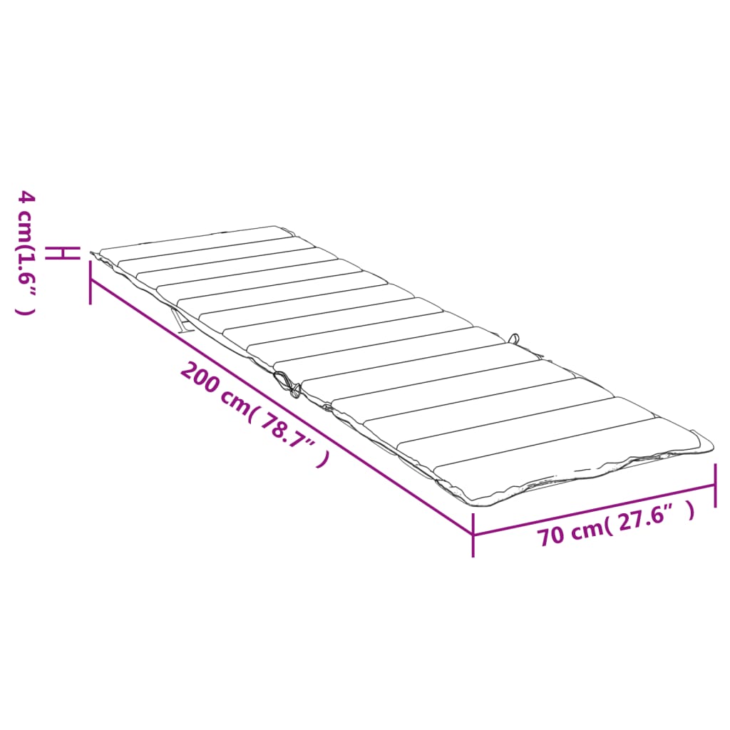 vidaXL Μαξιλάρι Ξαπλώστρας Μπλε & Λευκό Ριγέ από Ύφασμα Oxford