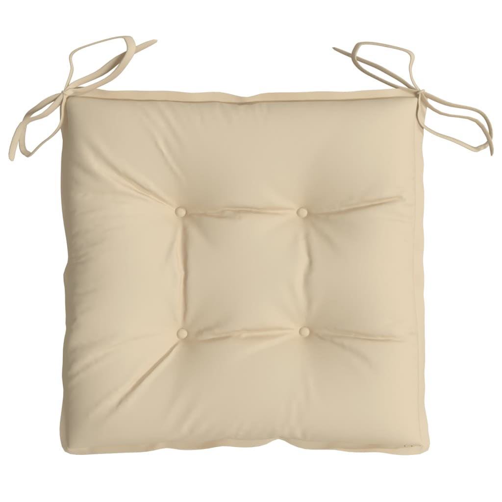vidaXL Μαξιλάρια Παλέτας Κήπου 4 τεμ. Μπεζ 50x50x7 εκ. Oxford Ύφασμα