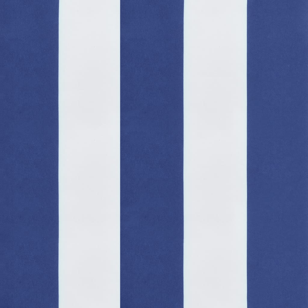 vidaXL Μαξιλάρια Καρέκλας 2 τεμ. Μπλε/Λευκό Ριγέ 50x50x7εκ. Υφασμάτινα