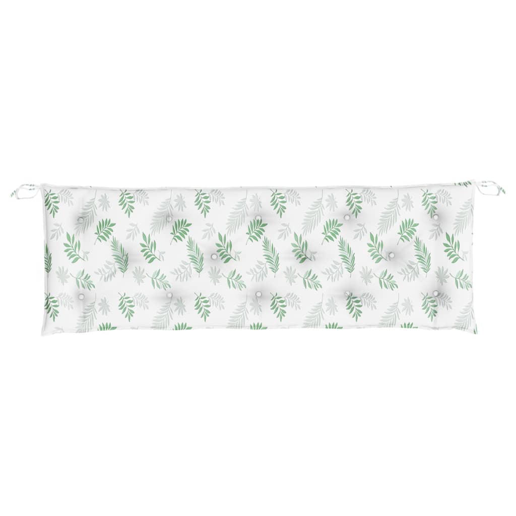 vidaXL Μαξιλάρι Πάγκου Κήπου Σχέδιο Φύλλων 150x50x7 εκ. Ύφασμα Oxford