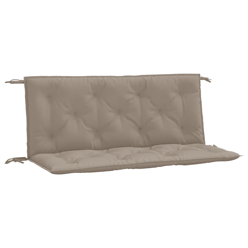 vidaXL Μαξιλάρια Πάγκου Κήπου 2 τεμ. Taupe 120x50x7cm Ύφασμα Oxford