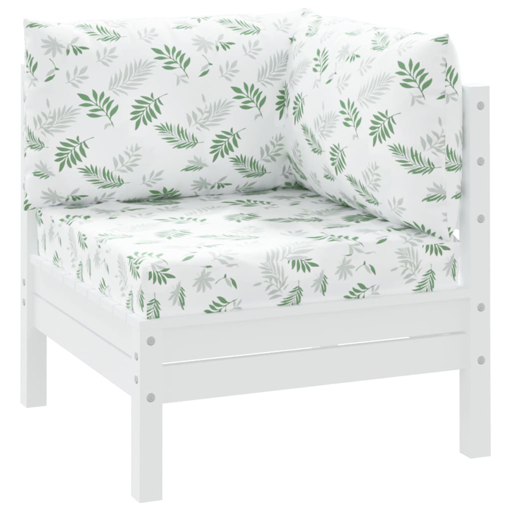 vidaXL Μαξιλάρια Παλέτας 3 τεμ. Σχέδιο Φύλλων Υφασμάτινα