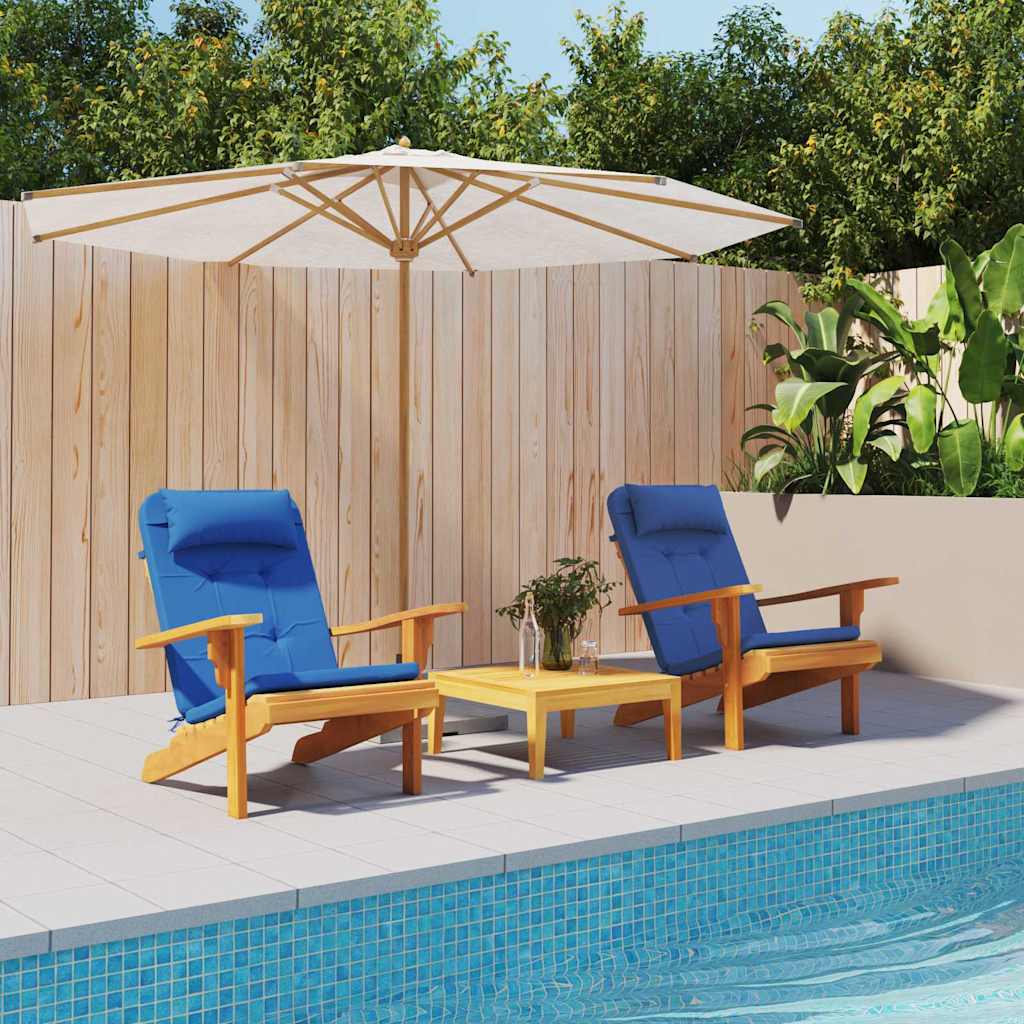 vidaXL Μαξιλάρια για καρέκλες Μονόχρωμο 2 pcs Μπλε 58 x 77 x 4,5 εκ