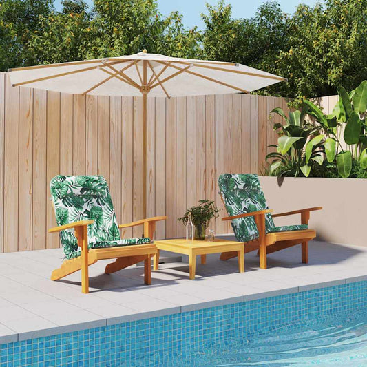 vidaXL Μαξιλάρια για καρέκλες 2 pcs Σχέδιο Φύλλου 58 x 77 x 4,5 εκ