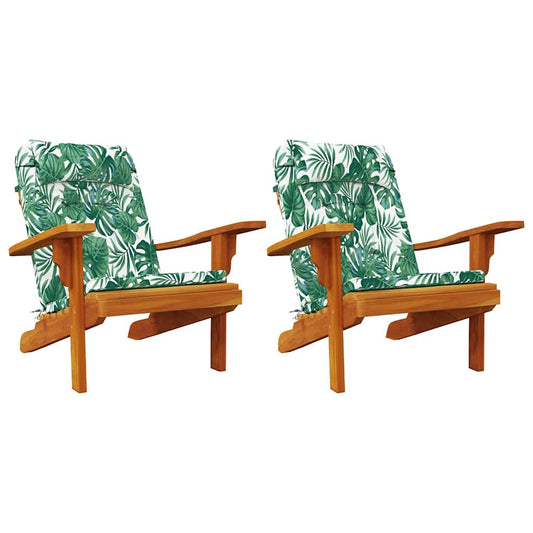 vidaXL Μαξιλάρια για καρέκλες 2 pcs Σχέδιο Φύλλου 58 x 77 x 4,5 εκ