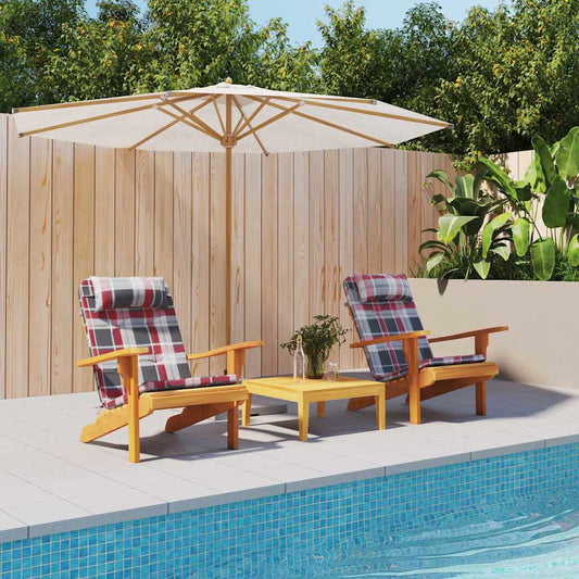 vidaXL Μαξιλάρια για καρέκλες Καρό 2 pcs Κόκκινο Καρό 58 x 77 x 4,5 εκ