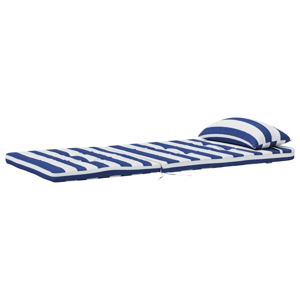 vidaXL Μαξιλάρια Καρέκλας Adirondack 2 τεμ. Μπλε&Λευκά Ριγέ Υφ. Oxford