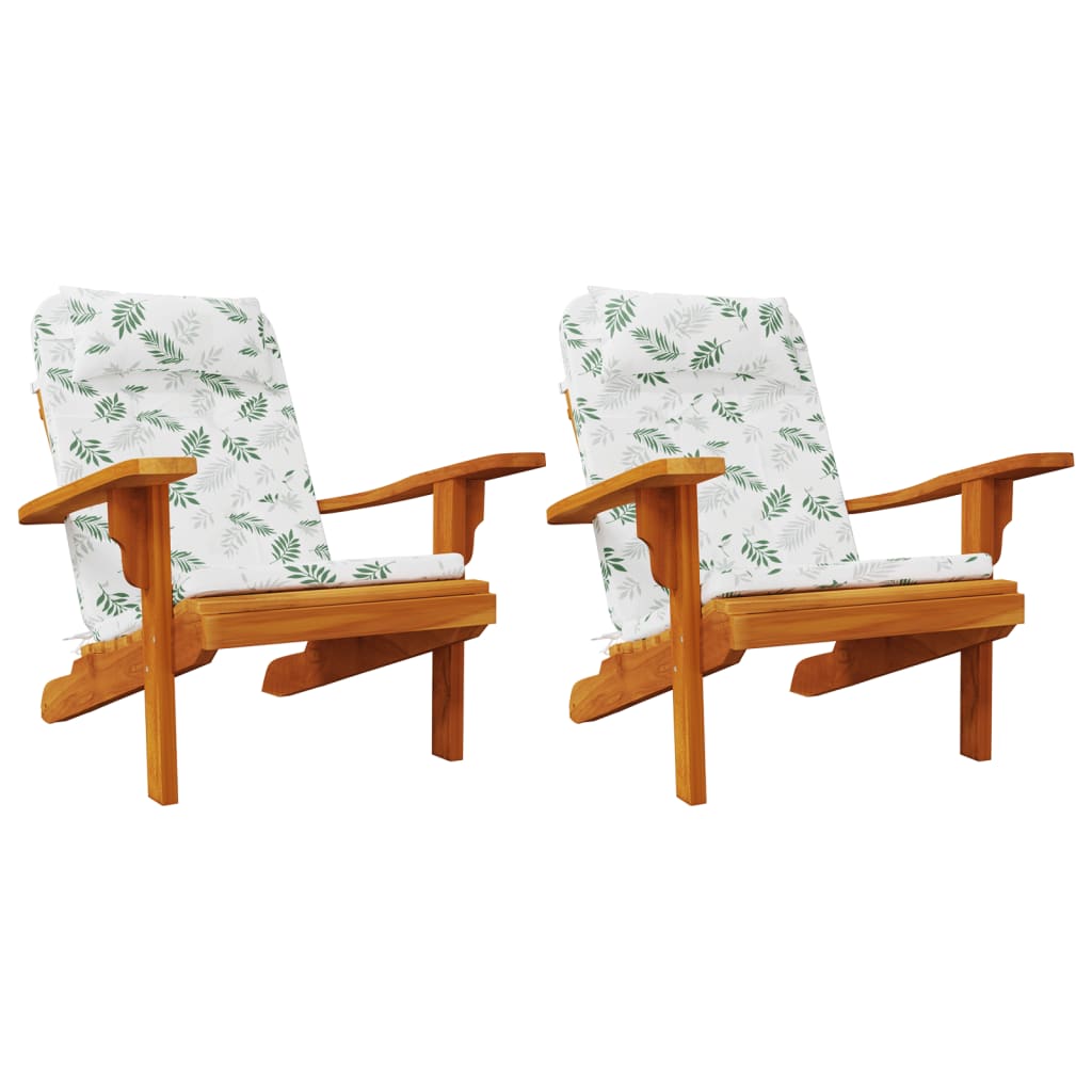 vidaXL Μαξιλάρια Καρέκλας Adirondack 2 τεμ. Σχ. Φύλλα Ύφασμα Oxford
