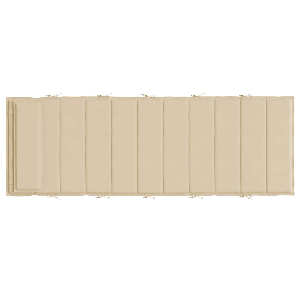 vidaXL Μαξιλάρι Ξαπλώστρας Μπεζ 180x60x4 εκ. από Ύφασμα Oxford