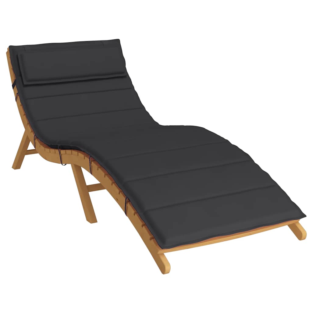 vidaXL Μαξιλάρι Ξαπλώστρας Μαύρο 180x60x4 εκ. από Ύφασμα Oxford